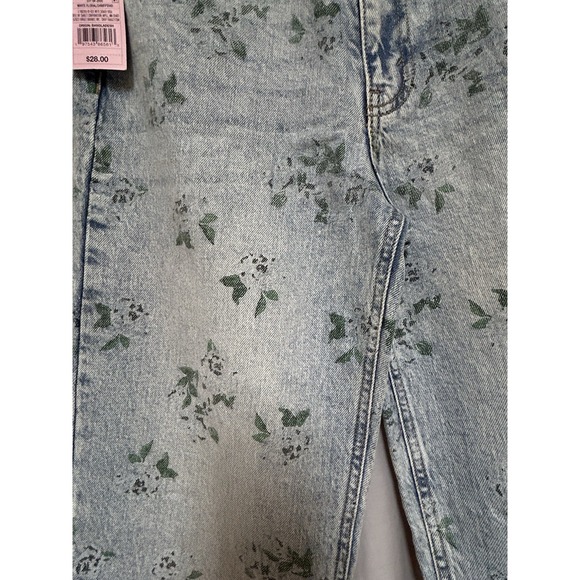 Target Wild Fable 90's Relaxed‎ Straight Jeans Size 00 Flowers New Denim NWT - Picture 4 of 11